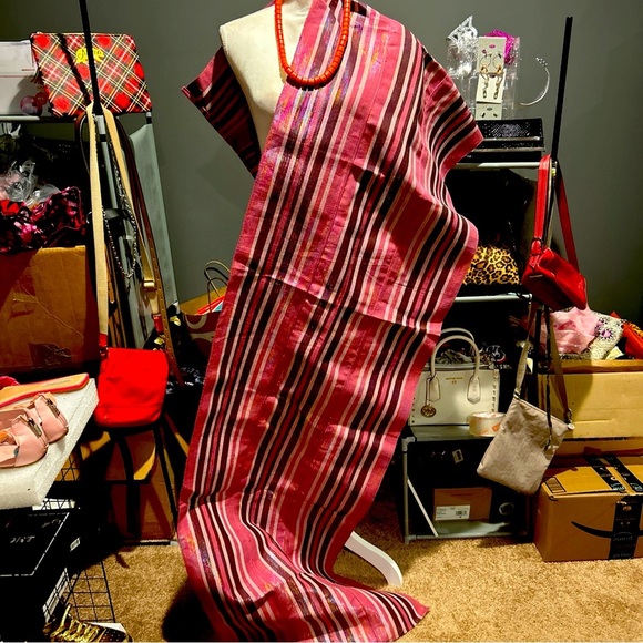 Aso oke Gele/Headwrap, Nigeria Woven Two Tone Aso Oke For Africa Wedding - Picture 4 of 5